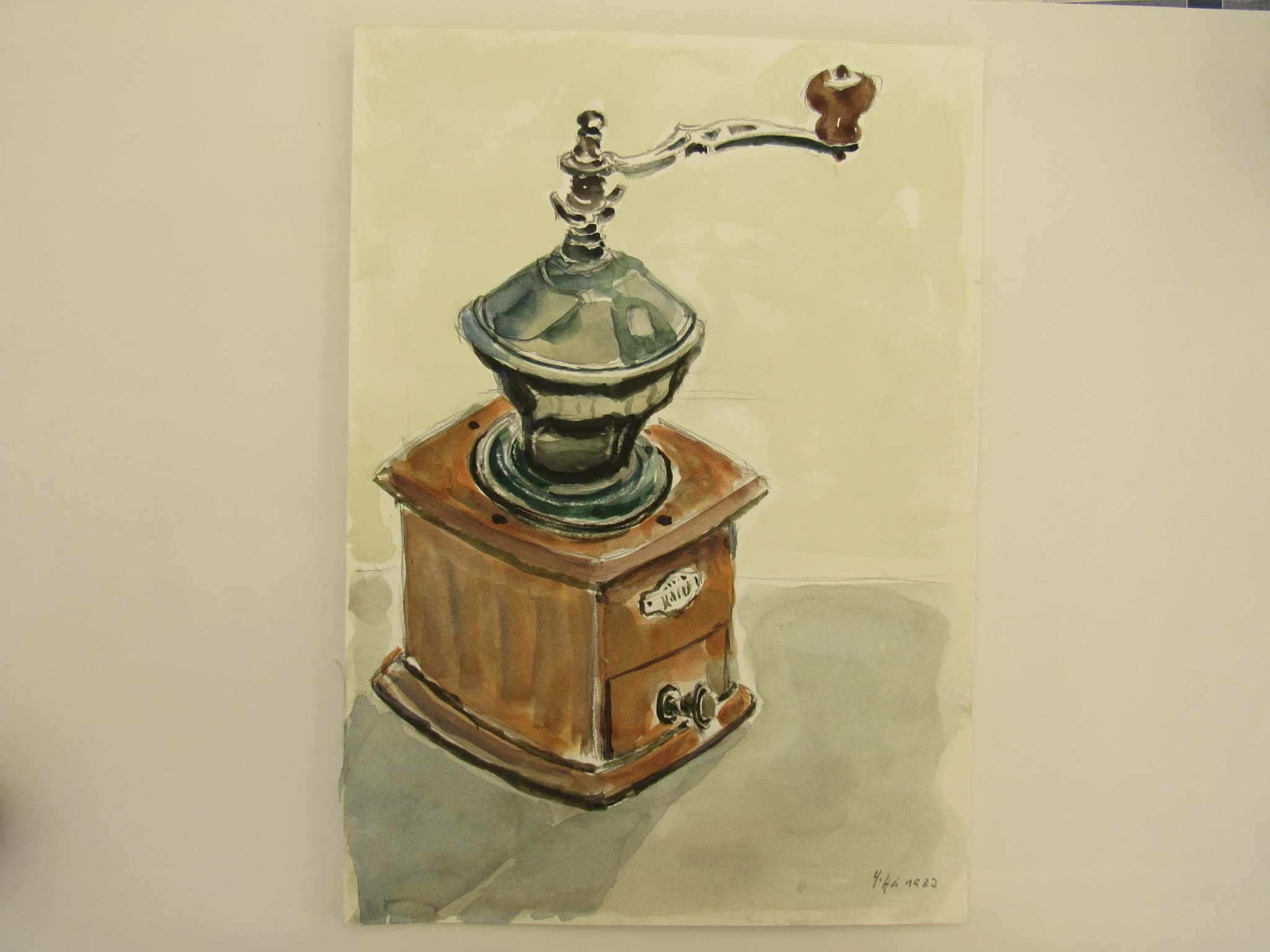 Image de Interieur Aquarell einer Kaffeemühle