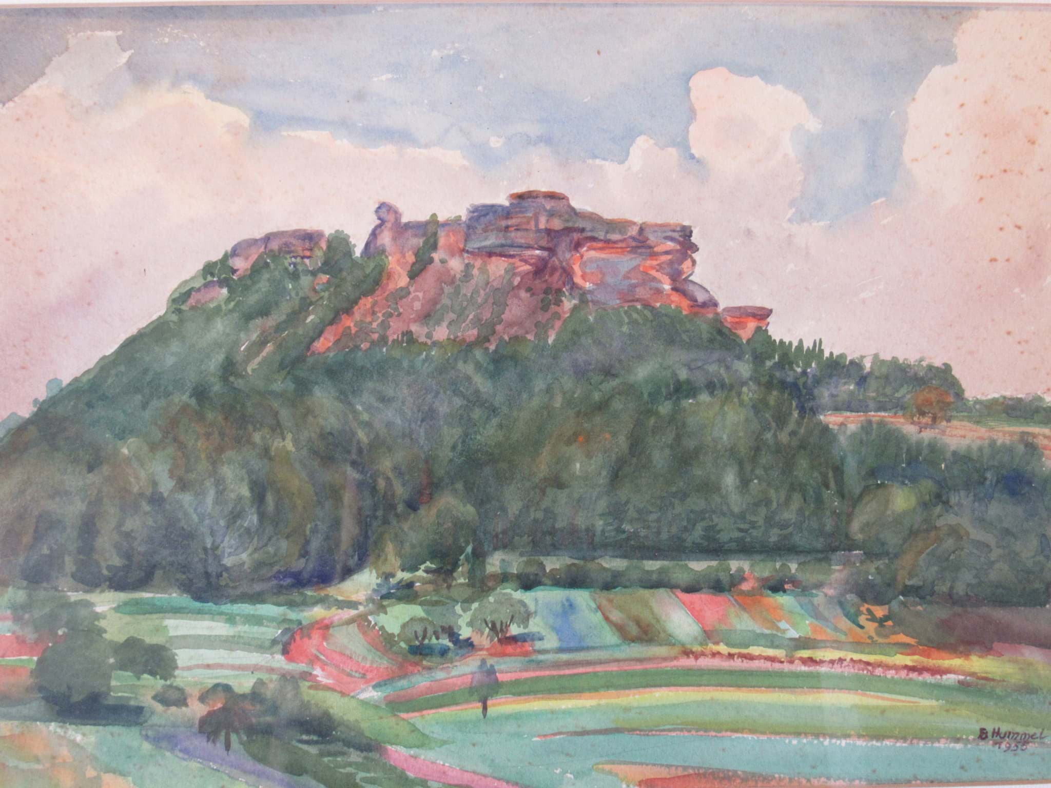 Picture of Aquarell Felslandschaft, wohl Pfalz Mitte 20. Jahrhundert
