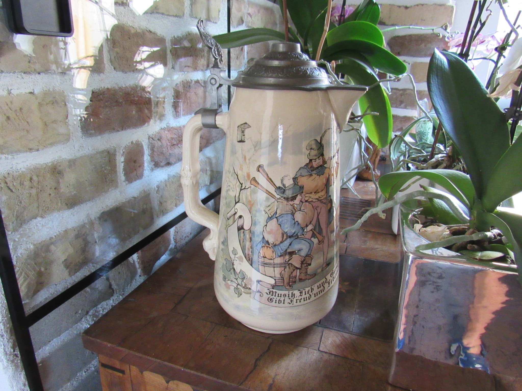 Bild von Villeroy & Boch Bier Schankkanne um 1900, antik