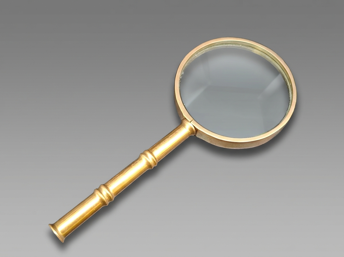 Vintage Lupe Messing Massiv Mid Century Modern Klassiker