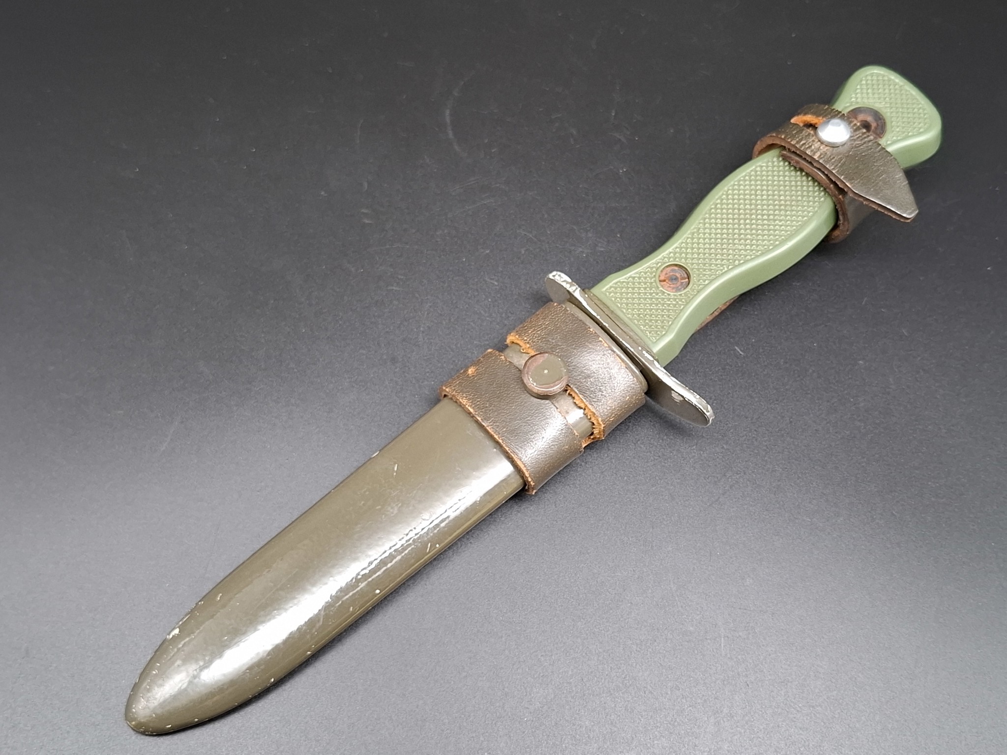 Robert Klaas Solingen Bundeswehr Kampfmesser Feldmesser Vintage mit Lederscheide