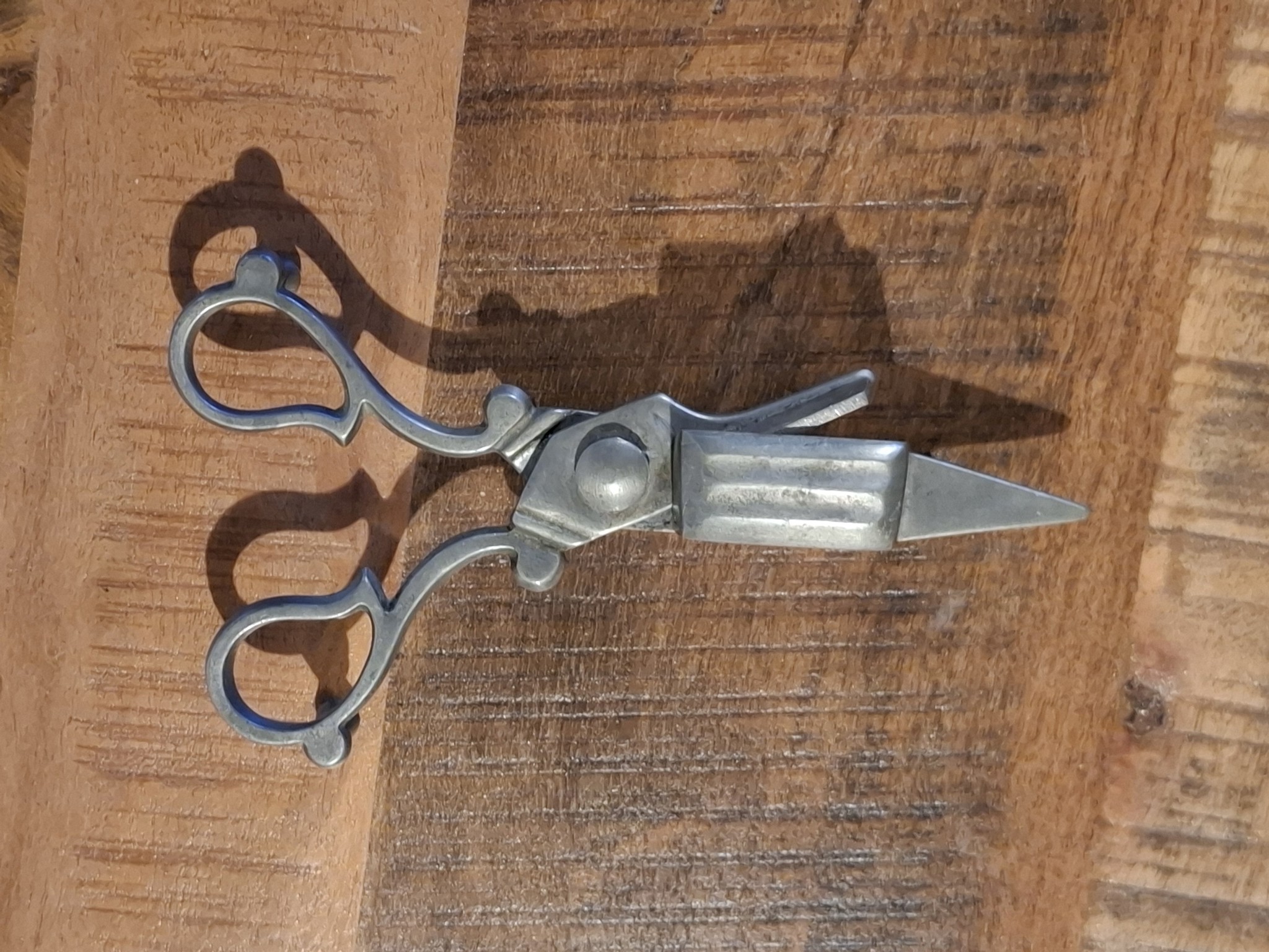 Zinn Dochtschere Vintage 70er Jahre Kerzenschere Dochtzange