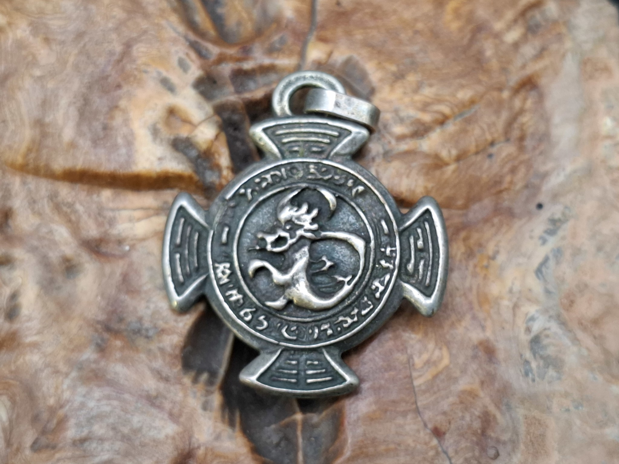 Österreich Silber Anhänger 800 Drache Magnet-Therapie Vintage 11,3g