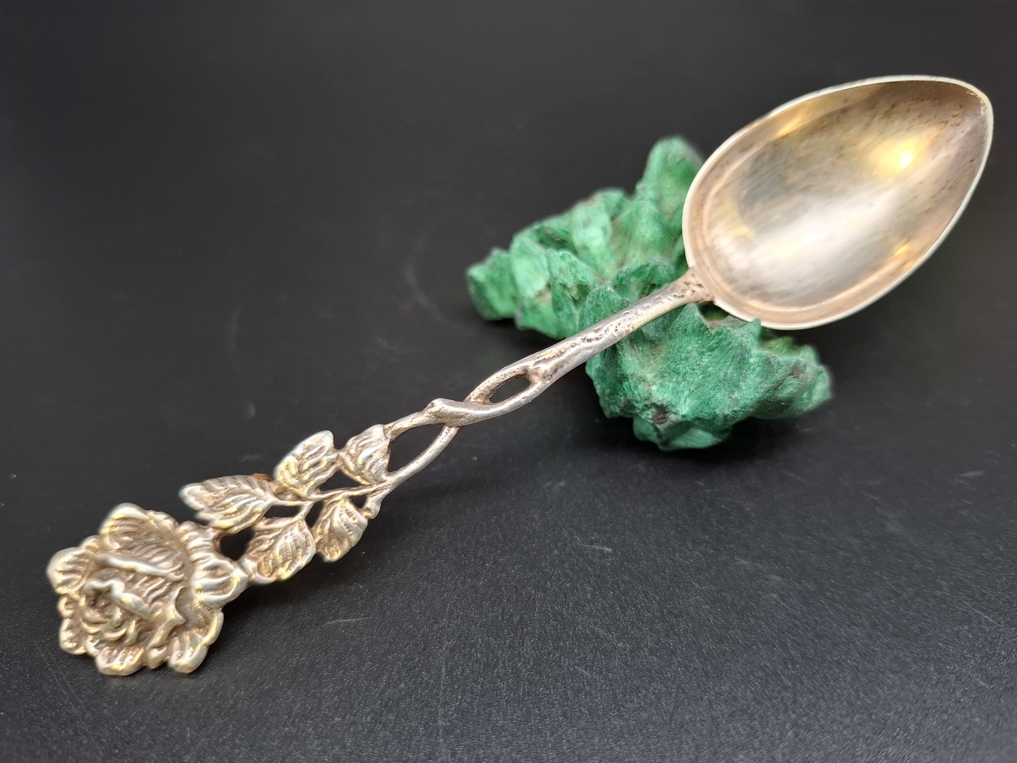 Zuckerlöffel Hildesheimer Rose 835 Silber Vintage Mokkalöffel 12,2g