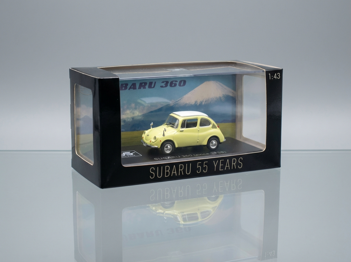 Norev Subaru 360 Modellauto 1:43 Subaru 55 Years Edition Gelb OVP