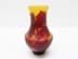 Bild von Überfang Vase mit Ätzdekor nach Vorbild des Jugendstil 15,5 cm