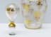 Bild von Weinkaraffe aus Glas mit Ranken & Trauben Deckor, goldstraffiert
