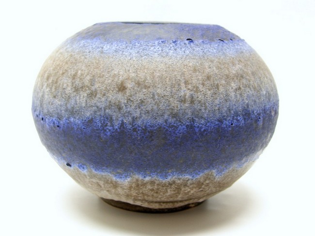 Bild av Keramik Kugel Vase Nachtblau 12 cm
