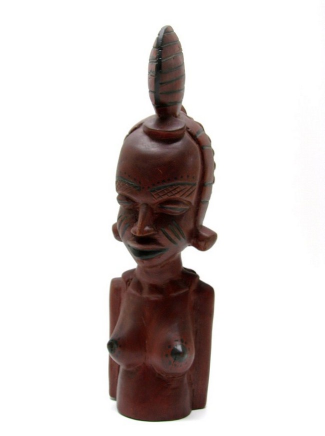 Obraz Stammeskunst Holz Figur 40 cm, Afrika Kunst