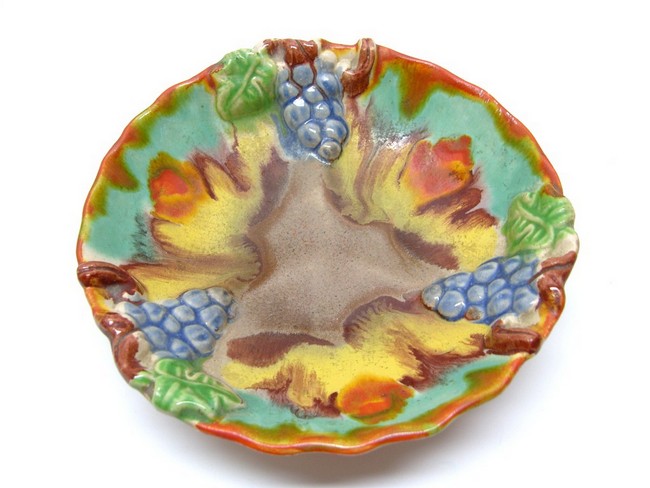 Afbeelding van Jasba Keramik Schale Obstschale um 1940/50 nummeriert 428 M Durchmesser 25,5 cm